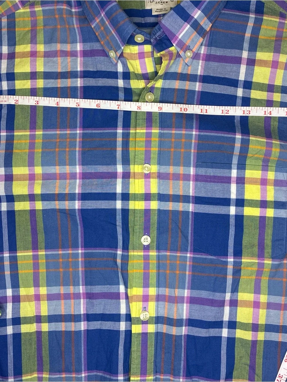 J. Crew Men's Blue Plaid Button-Down Shirt
